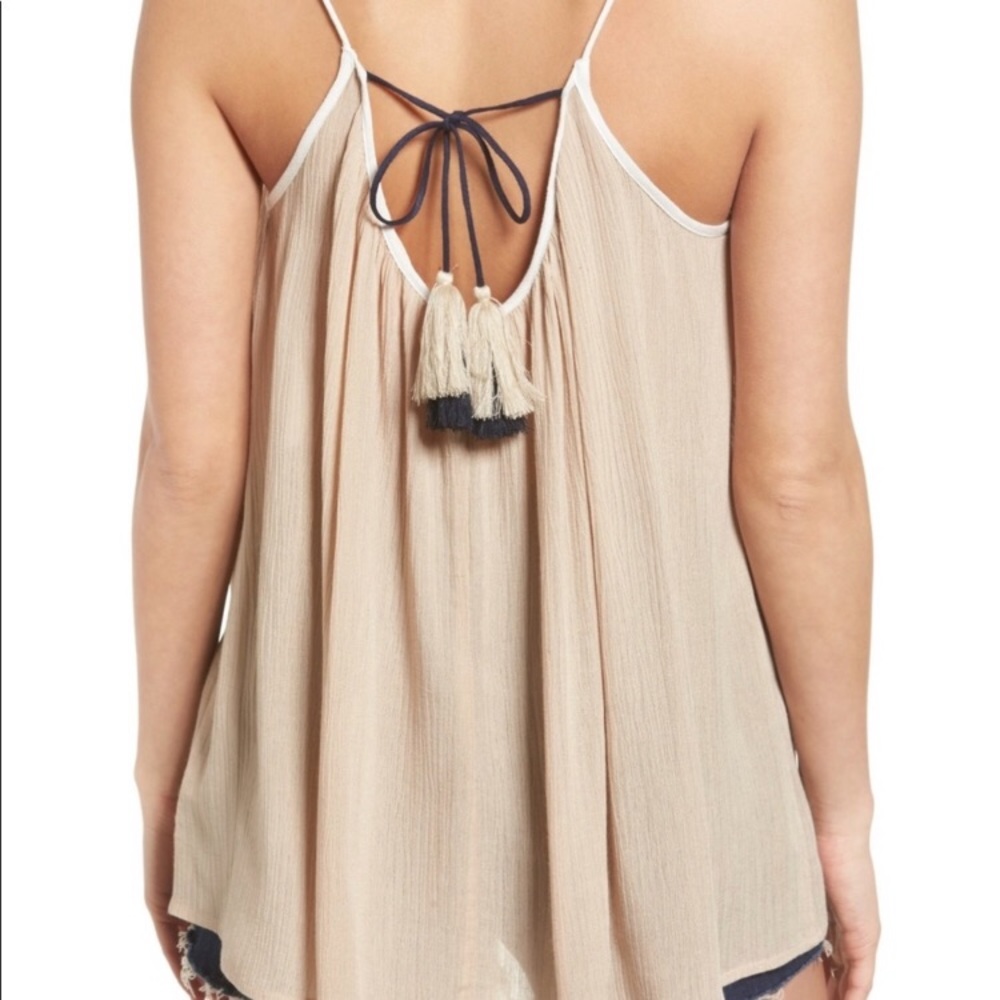 Elodie tassel back tank top